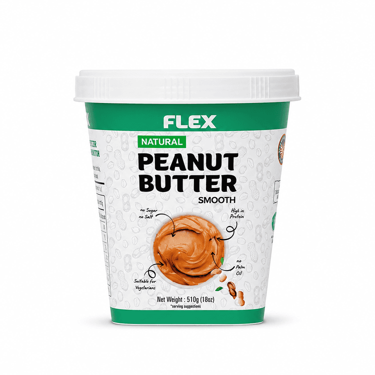 FLEX Natural Smooth Peanut Butter 510g